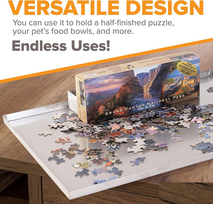 23.5" X 16.5" Metal Replacement Dog Crate Pan Chew Proof Crack Proof Pet Kennel Tray Central Dog Training Crate Pan Pet Supplies, Galvanized, 1" H