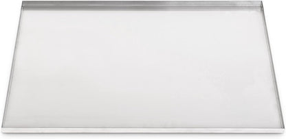 23.5" X 16.5" Metal Replacement Dog Crate Pan Chew Proof Crack Proof Pet Kennel Tray Central Dog Training Crate Pan Pet Supplies, Galvanized, 1" H