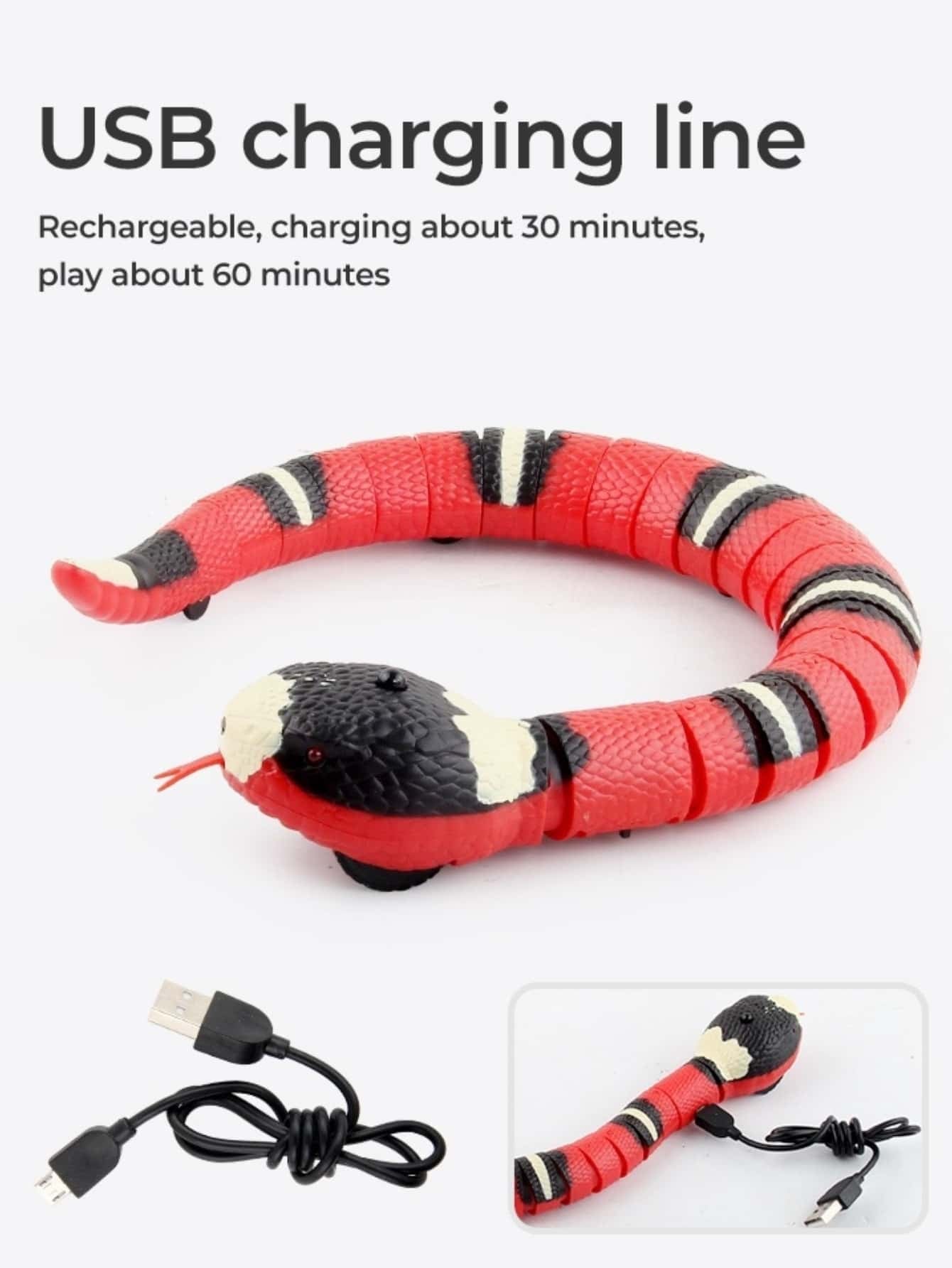 1Pc Sensing Tricky Snake for Pets Dogs Cats, a Present for Pets